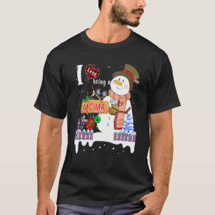 T-shirt J'adore être un bonhomme de neige Moma Noël Xmas