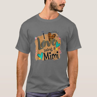 T-shirt J'adore être un Mimi Leopard Joyeuse fête des mère