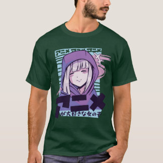 T-shirt J'adore fille anime rétro