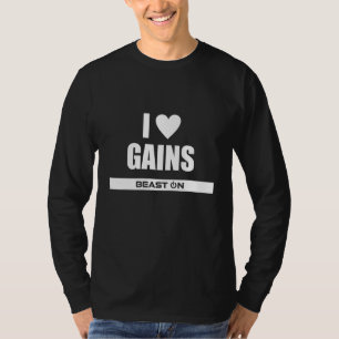 T-shirt J'adore Gains Culturisme Gainz Gym Fitness Entraîn