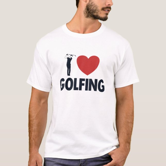 T-shirt J'adore Golfing Golfing Legend Player Pro Go (Devant)