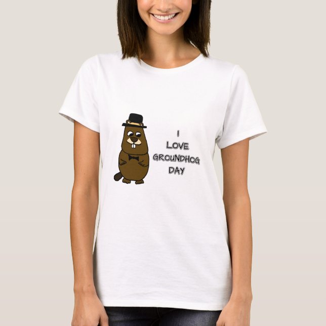 T-shirt J'adore Groundhog Day (Devant)