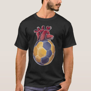 T-shirt J'adore Handball Ball Heartbeat pour les joueurs e
