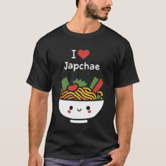 T-shirt J'adore Japchae Délice de la nourriture coréenne c
