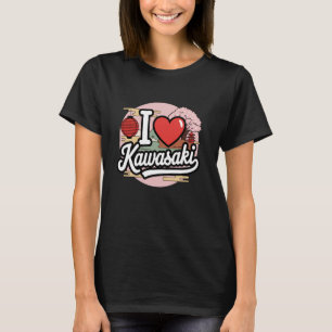 T-shirt J'adore Kawasaki Japon Sakura Cerisier Japonais