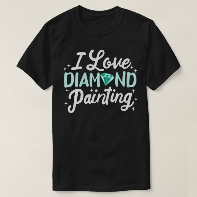 T-shirt J'adore la peinture au diamant (Design devant)