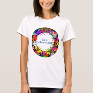 T-shirt J'adore la peinture de l'école à la maison