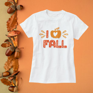 T-shirt J'adore la typographie d'automne