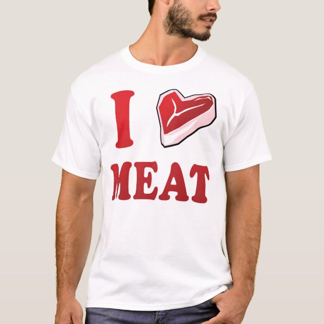 T-shirt J'adore la viande (Devant)