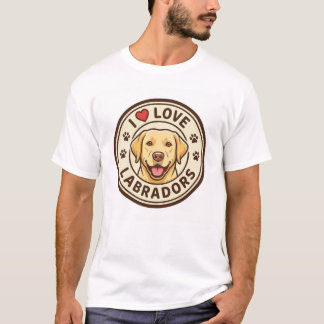 T-Shirt J'adore Labrador – Design Vintage Retrieve