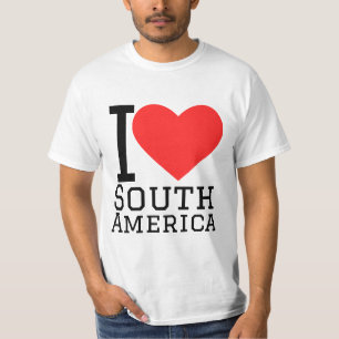 T-shirt J'adore l'Amérique du Sud 