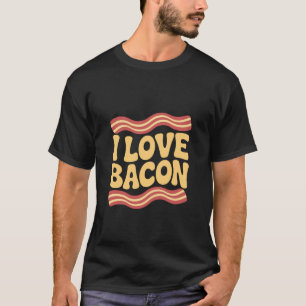 T-shirt J'adore le Bacon Humour Branché Enthousiaste de Vi