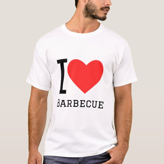 T-shirt J'adore le barbecue (Devant)