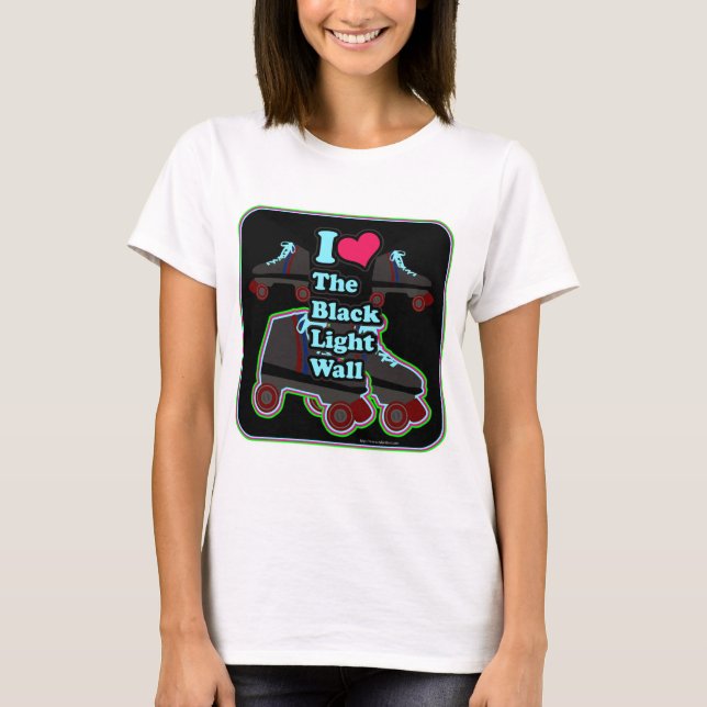 T-shirt J'adore le Black Wall Roller Skating Slogan Design (Devant)