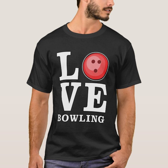 T-shirt J'adore le bowling (Devant)