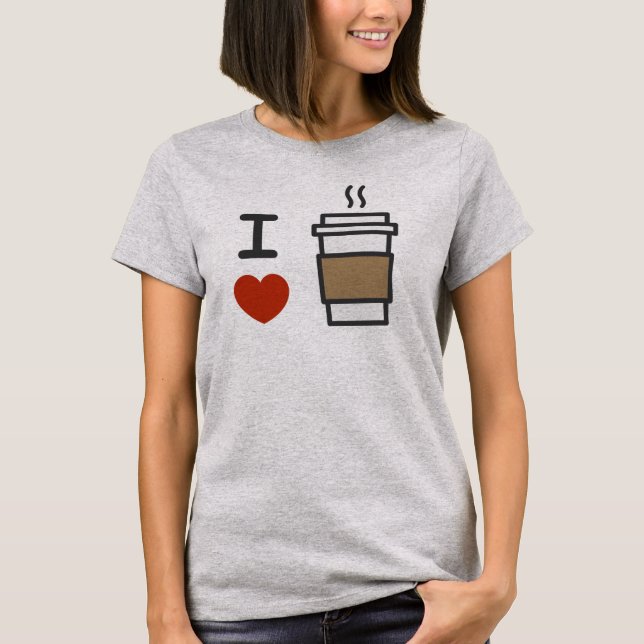 T-shirt J'adore le café (Devant)