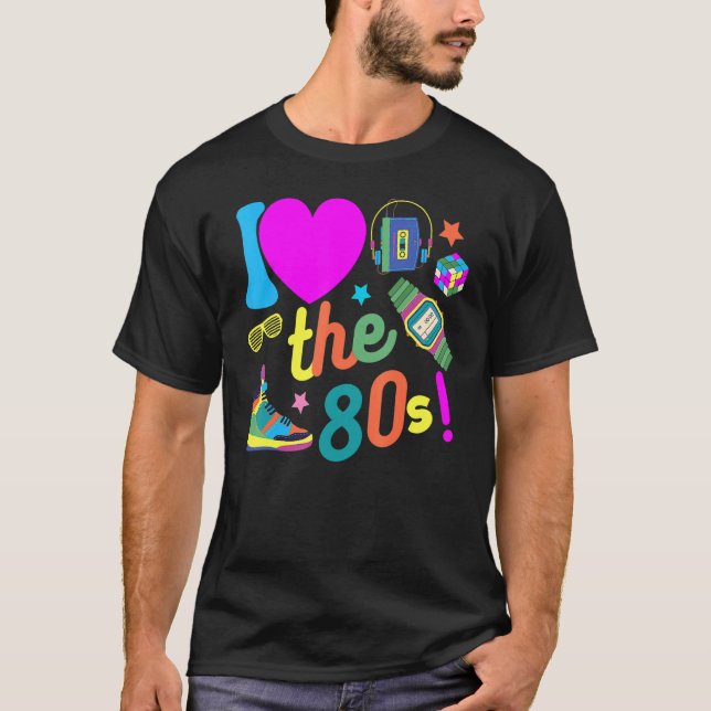 T-shirt J'adore le costume Retro Party 80's 80 pour hommes (Devant)