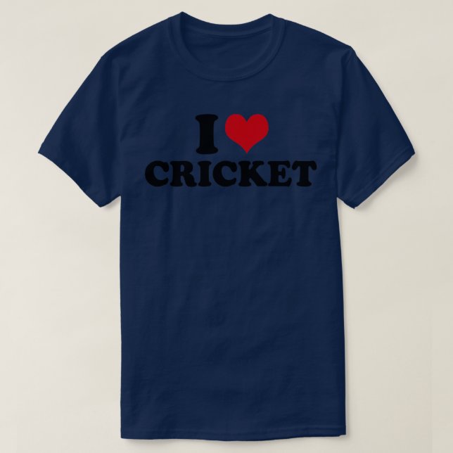 T-shirt J'adore le cricket (Design devant)