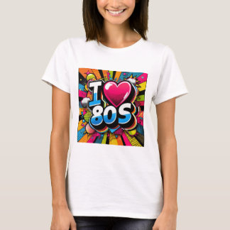 T-shirt j'adore le design rétro des années 80
