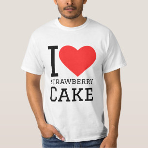 T-shirt J'adore le gâteau aux fraises