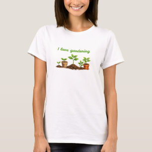 T-shirt J'adore le jardinage" Graphique de croissance des