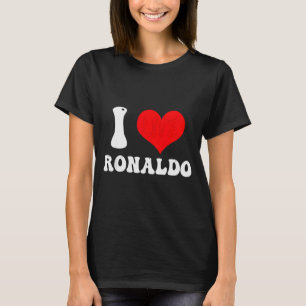 T-shirt J'adore le prénom de Ronaldo Groovy Personnalisé V