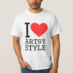 T-shirt J'adore le style artistique