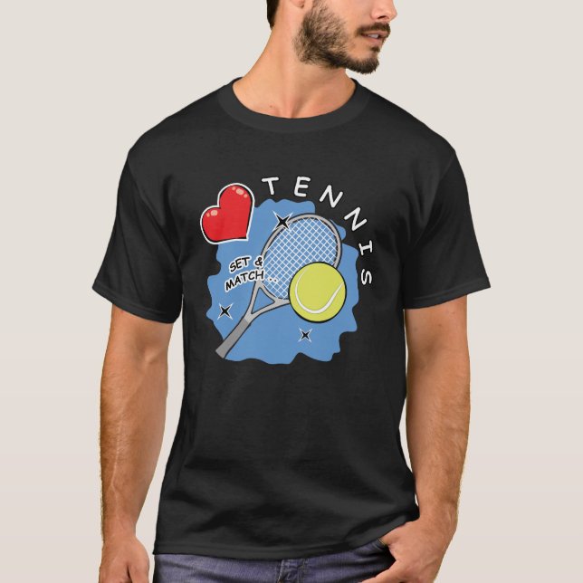 T-shirt J'adore le tennis (Devant)