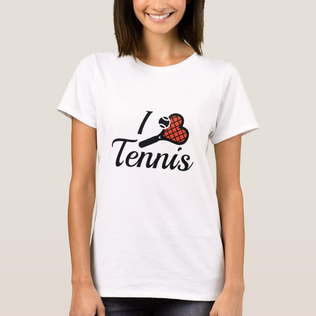 T-shirt J'adore le tennis (Devant)