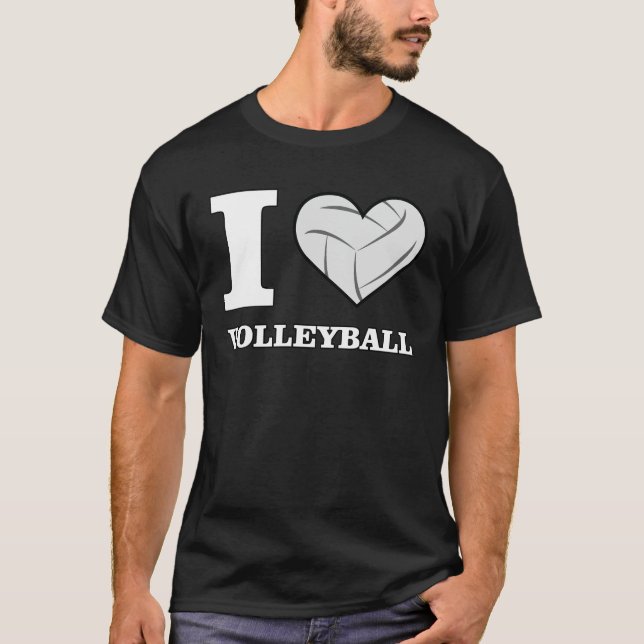 T-shirt J'adore le volley-ball (Devant)