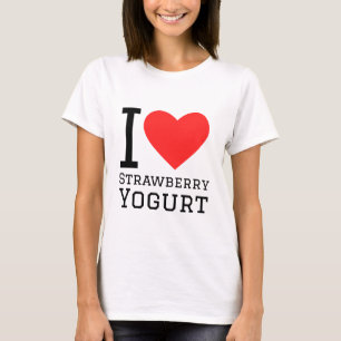 T-shirt J'adore le yaourt aux fraises