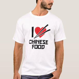 T-shirt J'adore les baguettes à coeur rouge de la nourritu