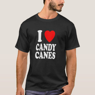 T-shirt J'adore les cannes à bonbons de Noël au poivre de 