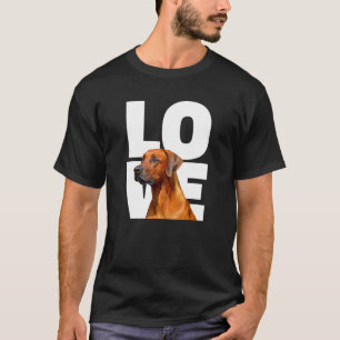 T-shirt J'adore les chiens Rhodesian Ridgeback mignon T