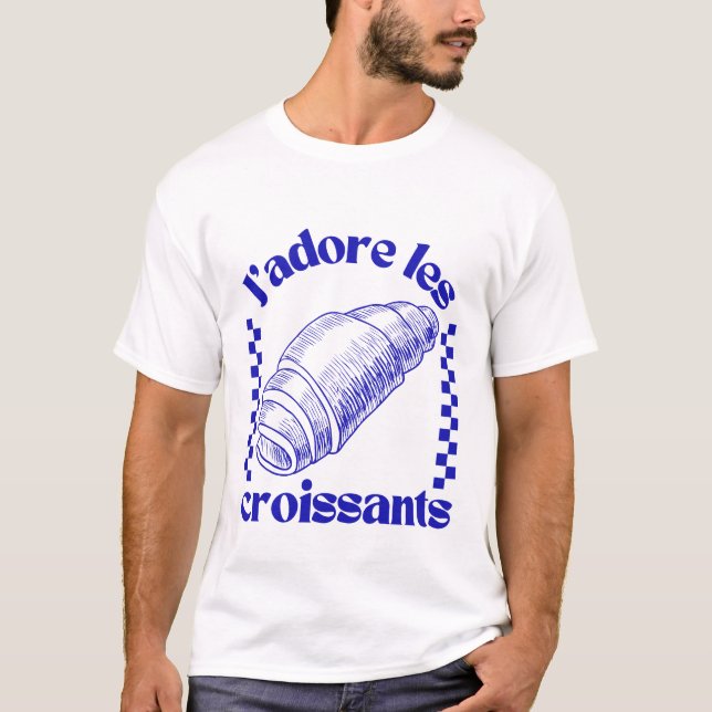 T-shirt J'adore les croissants (Devant)