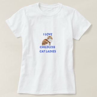 T-Shirt J'adore Les Dames Sans Enfants Et Avec Des