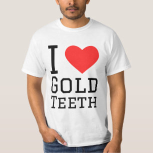 T-shirt J'adore les dents en or