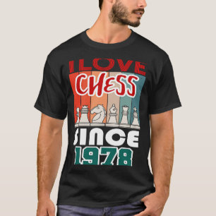 T-shirt J'adore les échecs depuis 1978