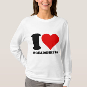 T-SHIRT J'ADORE LES FEUILLES DE CALCUL