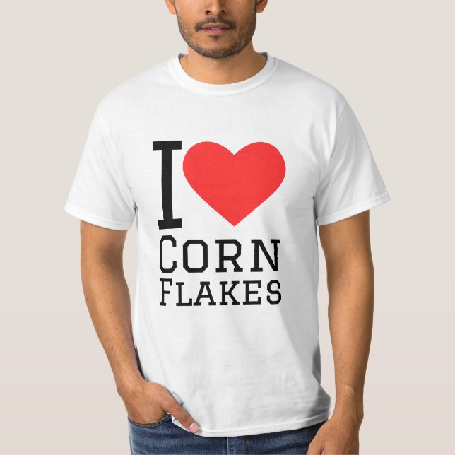 T-shirt J'adore les flocons de maïs (Devant)