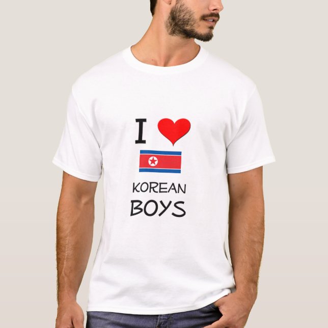 T-shirt J'adore les garçons coréens (Devant)