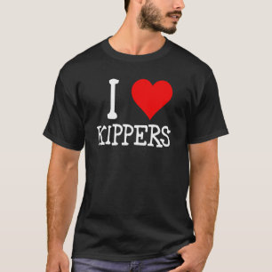 T-shirt J'adore les kippers amoureux du hareng fumé f