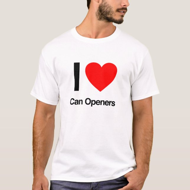 T-shirt j'adore les ouvre-boîtes (Devant)