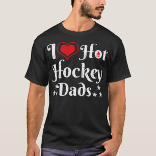 T-shirt J'adore les pads de hockey chaud Amateurs de hocke