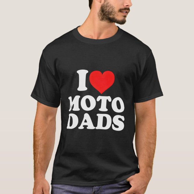 T-shirt J'adore les papas de moto (Devant)