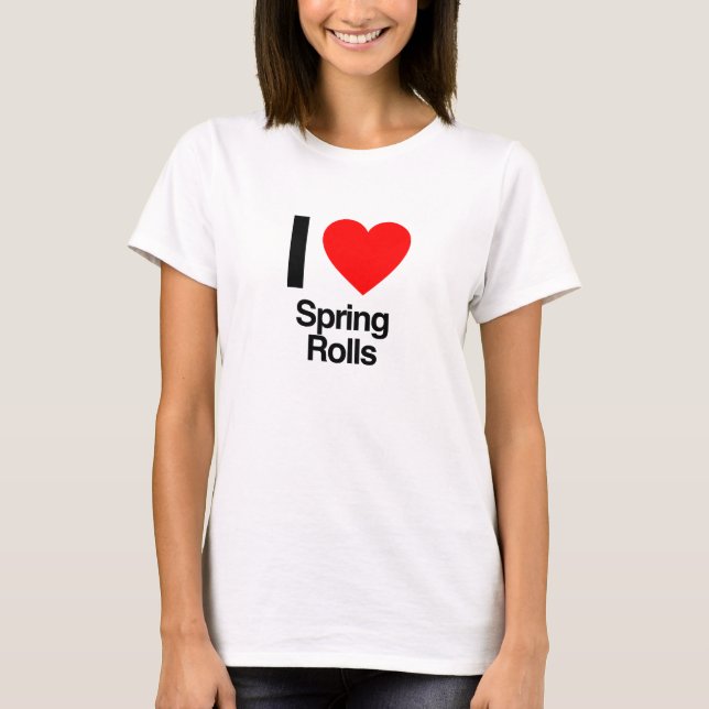 T-shirt j'adore les rouleaux de printemps (Devant)