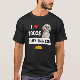 T-shirt J'adore les tacos et la nourriture mexicaine de mo