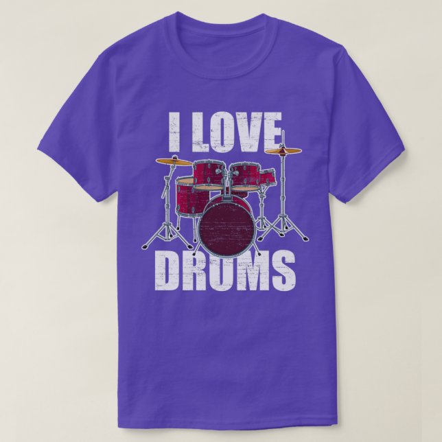 T-shirt J'adore les tambours (2) (Design devant)