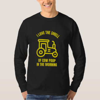 T-shirt J'adore l'odeur de caca de vache le matin
