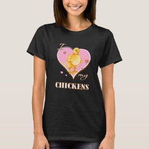 T-shirt J'adore mes poules fan
